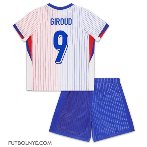 Camiseta Francia Olivier Giroud #9 Visitante Equipación para niños Eurocopa 2024 manga corta (+ pantalones cortos)